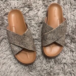 Madewell Dayna Lugsole Slide in Spotted Calf Hair sz 9